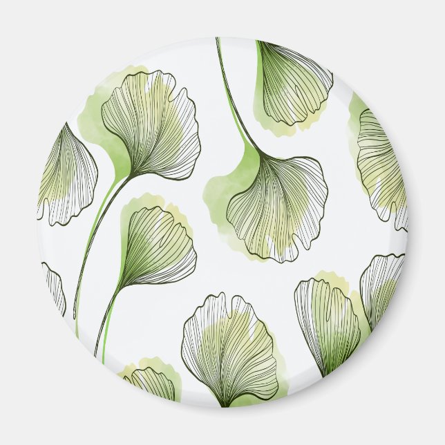 Green petals magnet (Front)