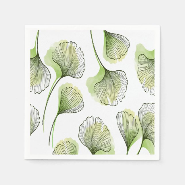 Green petals napkins (Front)