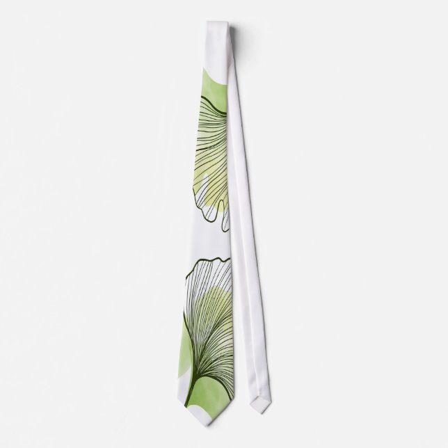 Green petals neck tie (Front)