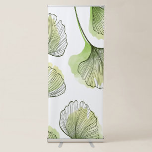 Green petals retractable banner