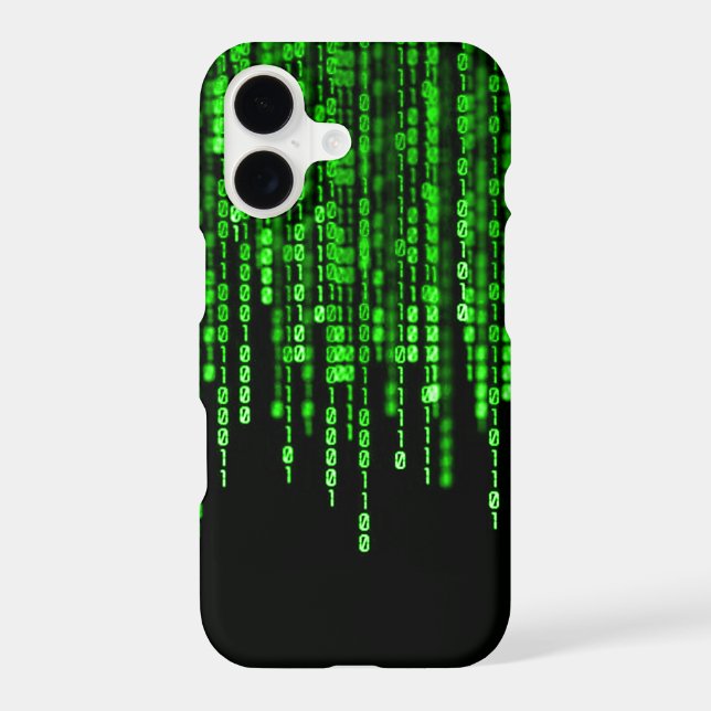 Green Phantom Dragon Binary Code Iphone Case (Back)