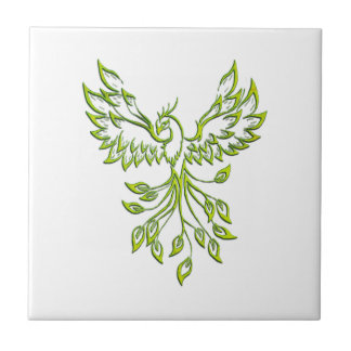 Green Phoenix  Ceramic Tile