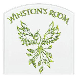 Green Phoenix Door Sign