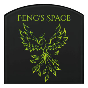 Green Phoenix Door Sign