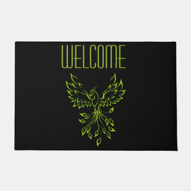 Green Phoenix  Doormat (Front)