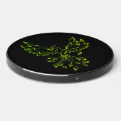 Green Phoenix Rises on Black  Wireless Charger (Front 2)