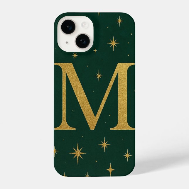 Green Phone Case with Big Yellow M and Star Detail (Back)