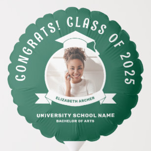 Green Photo Graduation Balloon