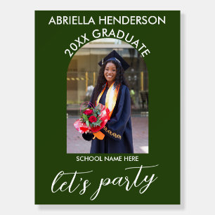 Green Photo Graduation Party Welcome Sign