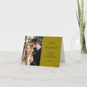Green Photo Wedding Thank YouFolded Thank You Card