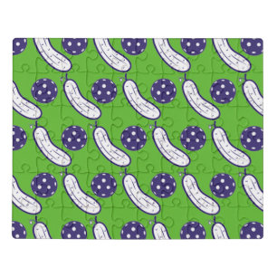 Green Pickle Ball Jigsaw Puzzle