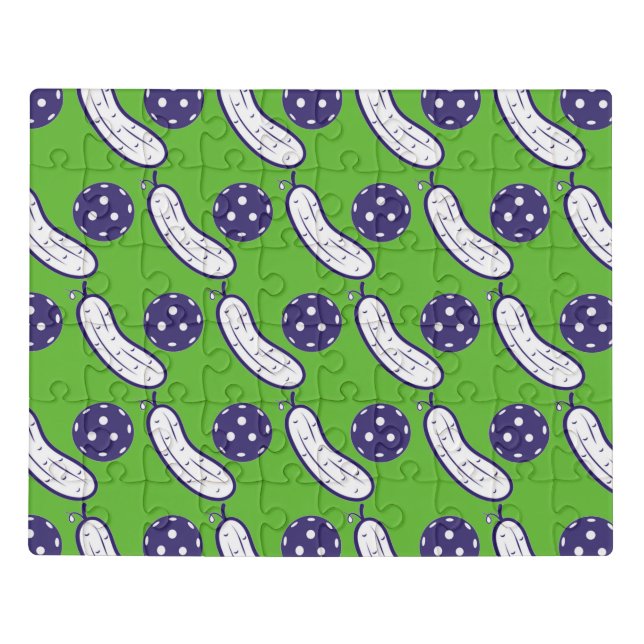 Green Pickle Ball Jigsaw Puzzle (Puzzle Horizontal)