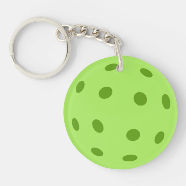 Green Pickleball Keychain (Front)
