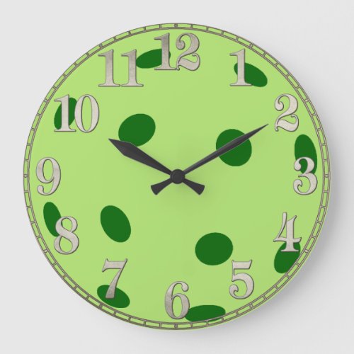 Green Pickleball Large Clock