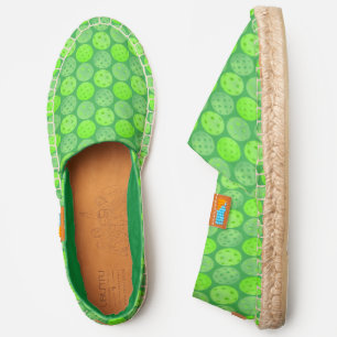 Green Pickleballs Slip-On Off Court Stylish Espadrilles