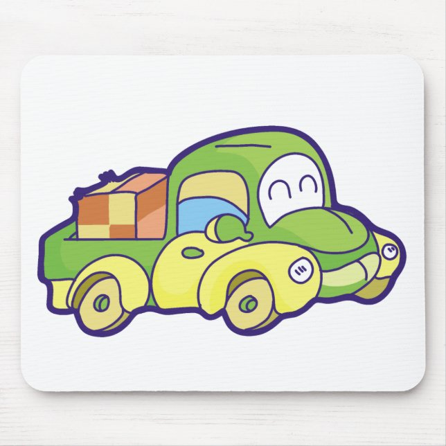 Green Pickup Truck Mouse Pad (Front)