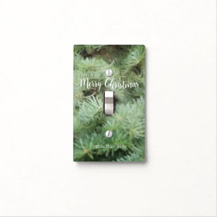 Green Pine Christmas Trees Country Rustic Light Switch Cover