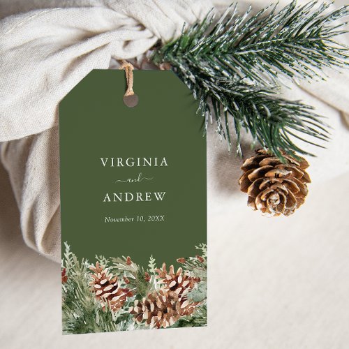 Green Pine Gift Tags