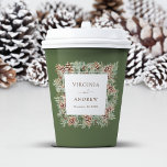Green Pine Paper Cups<br><div class="desc">Green Pine Paper Cups. Complete your tablescape with our green paper cups,  part of the "Elegant Winter Pinecone Greenery Wedding Suite." Featuring hand-painted greenery and pine boughs,  these cups add a cohesive and elegant touch to your reception,  ensuring every detail of your celebration is beautifully coordinated.</div>