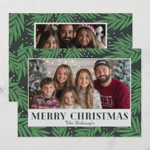 Green Pine Tree Christmas Holiday Card