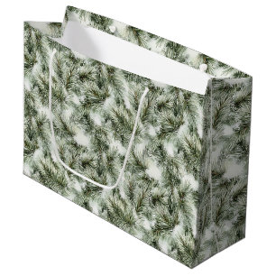 Green Pine Tree Christmas Large Gift Bag
