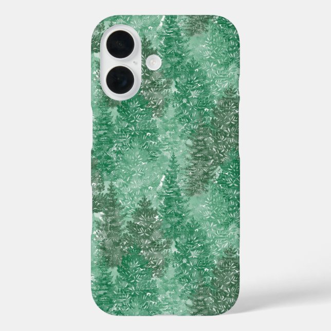 Green Pine Tree Patttern Case-Mate iPhone Case (Back)