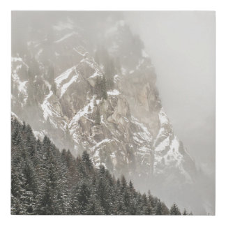 GREEN PINE TREES FAUX CANVAS PRINT
