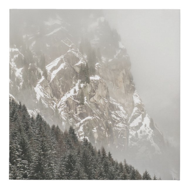 GREEN PINE TREES FAUX CANVAS PRINT (Front)
