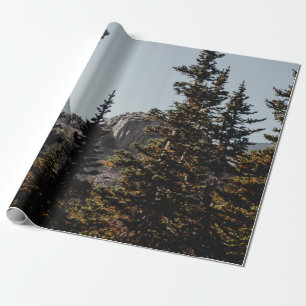 GREEN PINE TREES NEAR MOUNTAIN DURING DAYTIME WRAPPING PAPER