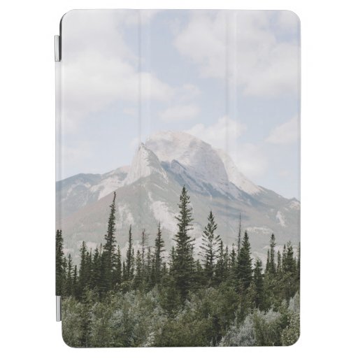GREEN PINE TREES NEAR MOUNTAIN UNDER WHITE CLOUDS iPad AIR COVER