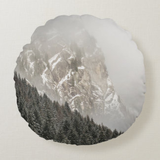 GREEN PINE TREES ROUND PILLOW