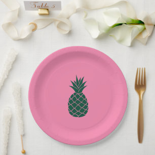 Green Pineapple Paper Plates
