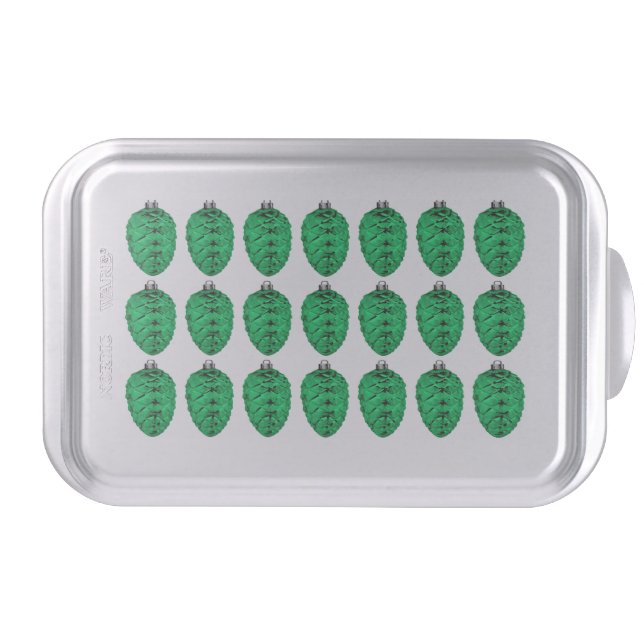 Green Pinecones Ornament Cake Pan (Front)
