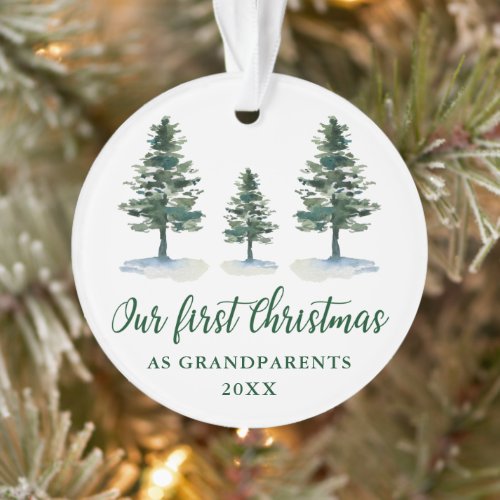 Green Pines First Christmas Grandparents Ornament