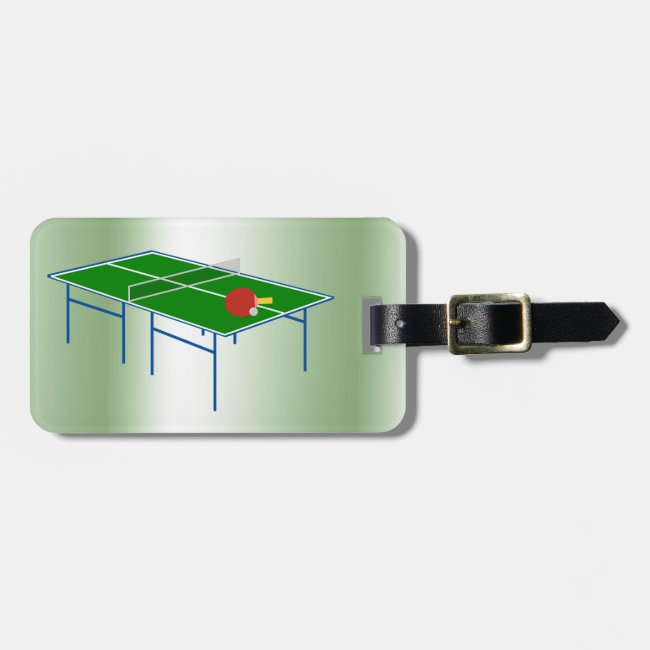 Green Ping Pong Luggage Tag