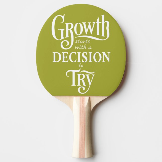 Green Ping Pong Paddle – Growth Starts (Front)