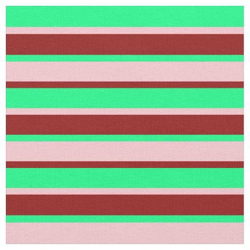 Green, Pink, and Dark Red Lines Fabric