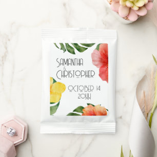 Green Pink and Orange Tropical Wedding Drink Mix