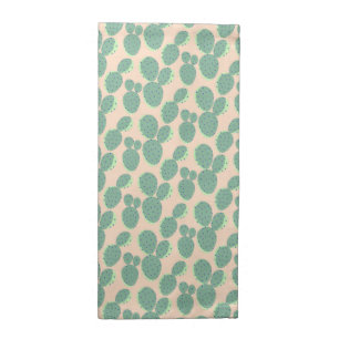 Green & Pink Cactus Pattern Cloth Napkin