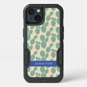 Green & Pink Cactus Pattern iPhone 13 Case