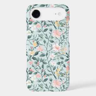 Green Pink Cottagecore Watercolor Florals iPhone 17 Air Case