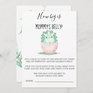 Green Pink Dinosaur How Big Is Mommy’s Belly