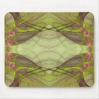Green & Pink Fractal Mousepad