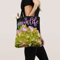 Pink Peony Floral Personalized Mrs. Tote Bag