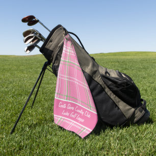 Green & Pink Ladies Golf Club Towel