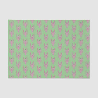 Green Pink Lobster Roses Rose Wrapping Paper