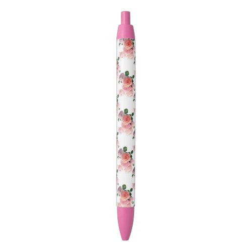 Green Pink Red Orange Yellow Colorful Flowers Rose Blue Ink Pen