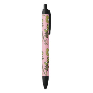 Green Pink Retro Y2K Funky Hippie Flower Pattern Pen