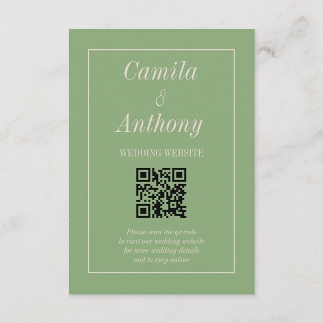 Green Pink Rose Retro Y2K 70s Flower Pattern Enclosure Card (Front)