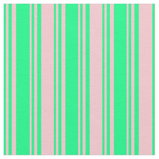 Green & Pink Stripes Fabric